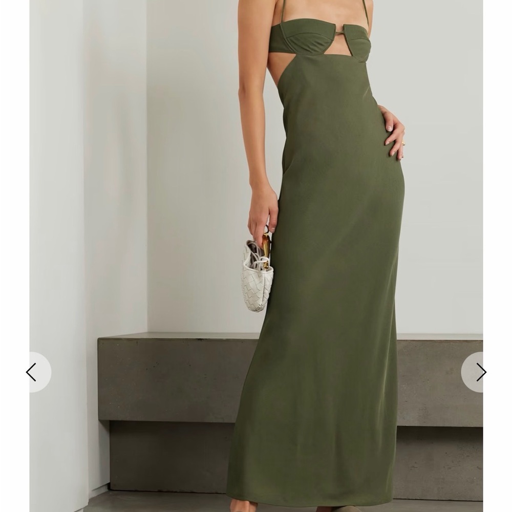Chic Olive Backless Maxi Dress